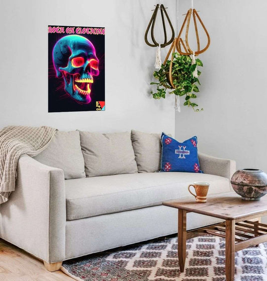 Electric Skull Poster